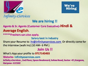 We are hiring-Hindi Average english##